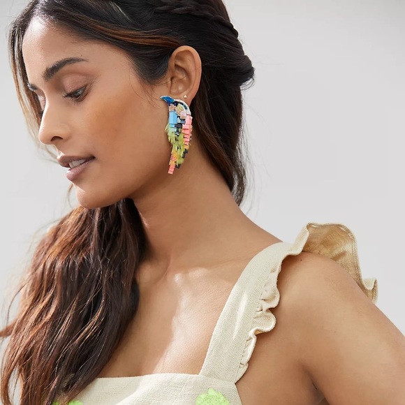 Anthropologie Floral Embroidered Midi Dress 16 NEW cut out A line summer